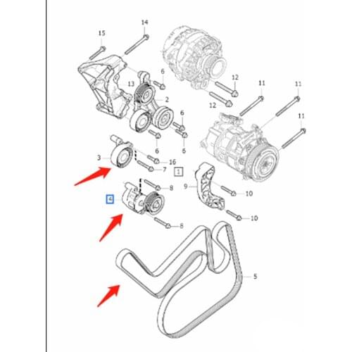 Car Generator belt device 2016-vol voV 90 V90 V60 XC60 XC90 S90 S60 auxiliary belt kit generator belt kit 32213657