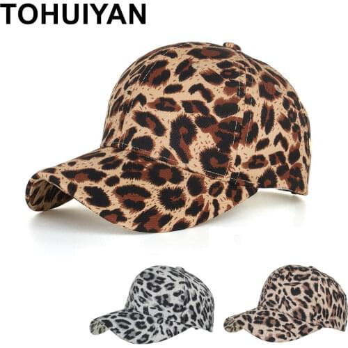 New Trendy Leopard Baseball Cap Women Vacation Hip Hop Hat Female Autumn Hats Outdoor Bone Gorras Mujer Snapback Caps For Men