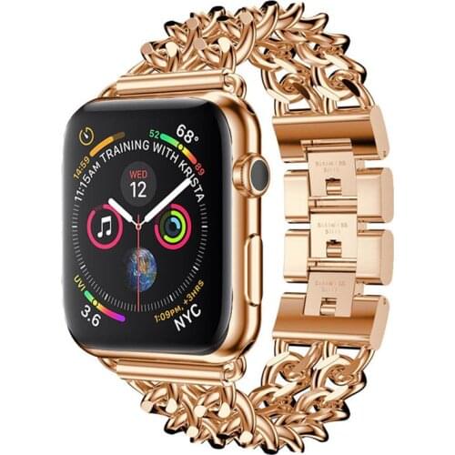 Link Bracelet Strap For Apple Watch 6 Band 44mm 40mm Stainless Steel belt Iwatch series se 5 4 3 2 Correa Apple Watch 42mm 38mm