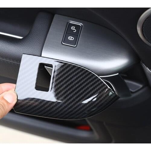 4pcs Car ABS Plastic For Landrover Range Rover Sport RR Sport 2014-2018 Seat With Memory Cover Carbon Fiber Accessory