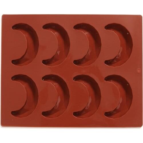 Faceted Moon Pendant Silicone Molds Diamond Crescent Moon Resin Casting Molds 652B