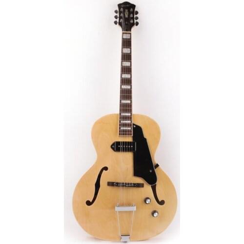 Good quality jazz hollow body f hole quilted maple electric guitar free shiping