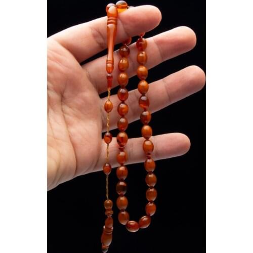 Islamic Tasbih Muslim Rosary Beads 33 Prayer Rosary For Men Bracelet For Men Accessory amber oltu amber stone Handmade Turkey
