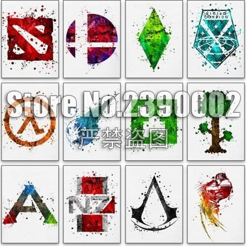 Video Game Paint 5d Diy Diamond Painting Stitch Diamond Embroidery Watercolor Paintings Mosaic Full Rhinestone Gifts Posters