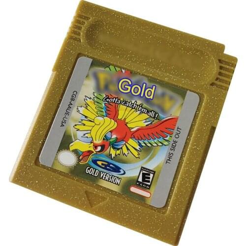 For Video Game Cartridge Console Card English Language Version Gold powder shell