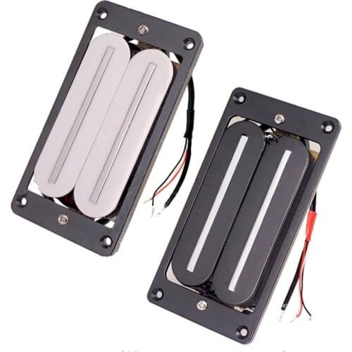 A Set of 2 Pcs Hot Rail Dual Blade Electric Guitar Humbucker Pickups with neck bridge 4 Wire pickups White & Black can be choose
