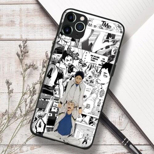 Kotaro Bokuto Keiji Akaashi Haikyuu!! Soft TPU Glass Phone Case for IPhone SE 6s 7 8 Plus X Xr Xs 11 12 Mini Pro Max Samsung