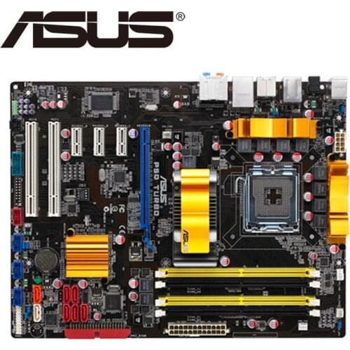 Asus P5Q Turbo Desktop Motherboard P45 Socket LGA 775 For Core 2 Duo Quad DDR2 16G UEFI ATX BIOS Original Used Mainboard On Sale