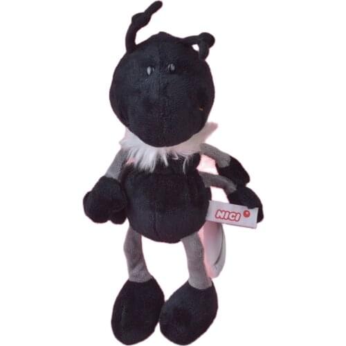 25cm Black Color Ants Stuffed Plush Toy Soft Doll Animals Girls Baby Kids Birthday Gift