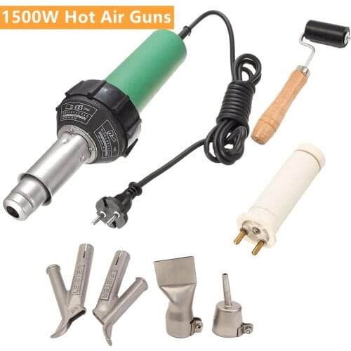 220V 1500W 50Hz Electronic Hot Air Guns Plastic Welding Torch Welder Heat Hot Tools Kit + Nozzle Welding Machine Flato tip
