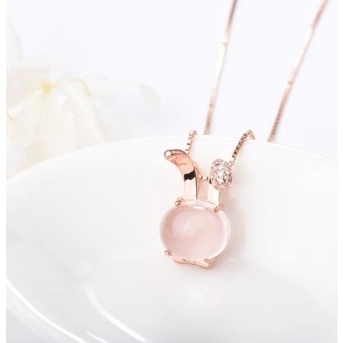 New 3D Crystal anime animal bunny Pendant hare Necklace Cute Smart sign Rabbit small rabbit Choker cat Feline pet necklace