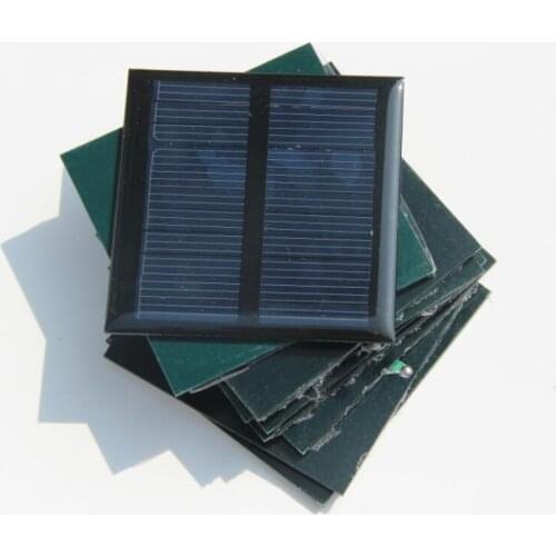 Wholesale! 100PCS/Lot 0.6W 5.5V Solar Cell Polycrystalline Solar Panel Solar Module DIY Solar Charger 65*65*3MM Free Shipping