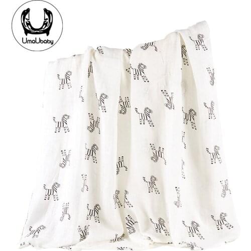 UmaUbaby 2 Pieces/Pack Muslin Baby Swaddle Blanket Newborn Baby Bath Towel Swaddle Blankets Multi Designs Functions Baby Set