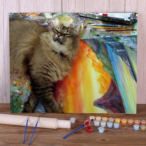 Natural Scenery Chloe Coloring By Numbers Painting Package Oil Paints 50*70 Canvas Pictures Decorative Paintings Handicraft