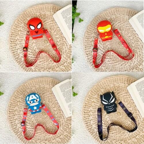 The Avengers Marvel Spiderman Ironman Cute Silicone Coin Purse Cartoon Kawaii Fashion Anime Figure Shoulder Bag Kid Gift
