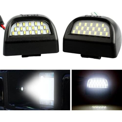 2Pcs LED License Number Plate Light Lamps For Chevrolet Tahoe Traverse Silverado 1500 2500 3500 3500 Avalanche Suburban HD