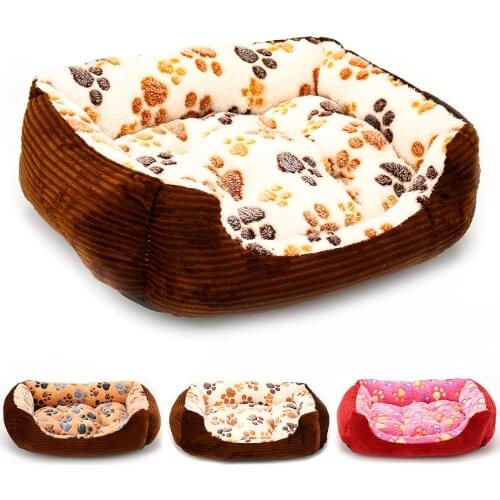Pet Products Dog Beds Mats For Small Medium Large Dogs Puppy Cat Bed House Winter Dog Bed Sofa Kennels House Bench Dogs Blankets