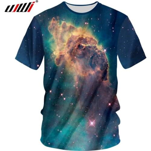 UJWI 2018 Man Brand Clothes Galaxy T Shirt Space Funny 3d T-shirt Hombre Hip Hop Punk Shirts Printed Men Tee Shirts Dropshipping