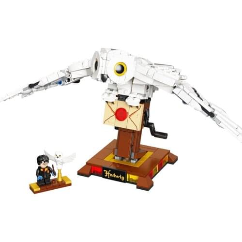 In Stock 686Pcs Compatible Movies Build Version Hedwiglys Wings Building Blocks Magical Kids Christmas Gift