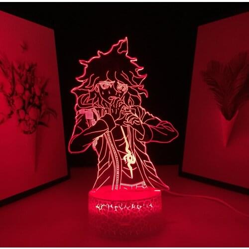 V3 Nagito Komaeda LED Night Light for Bedroom Decor Kids Gift Danganronpa V3 Acrylic Lamp Anime Lamp Danganronpa Dropshipping