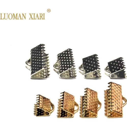 Cord Crimp & End Beads Buckle Tips Clasp For Jewelry Making Necklace Bracelet Cords Connectors DIY Jewelry Findings 50pcs/lot