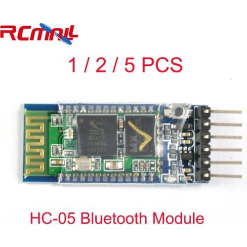 1/2/5PCS HC-05 Wireless Module Serial 6 Pin Bluetooth RF Transceiver RS232 Host and Slave Module 3.6-6V