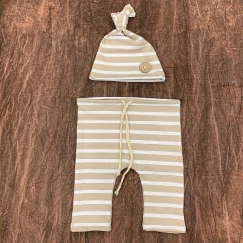 2 Pcs Soft Cotton Baby Hat Pants Set Newborn Photography Props Costumes for Infant Photo Shooting