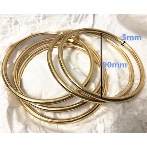 3pcs/lot Large Round O Ring 90mm GOLD Plated 5mm thickness Backpack Harness Ring DIY handmade Bag Parts hardware Accessories