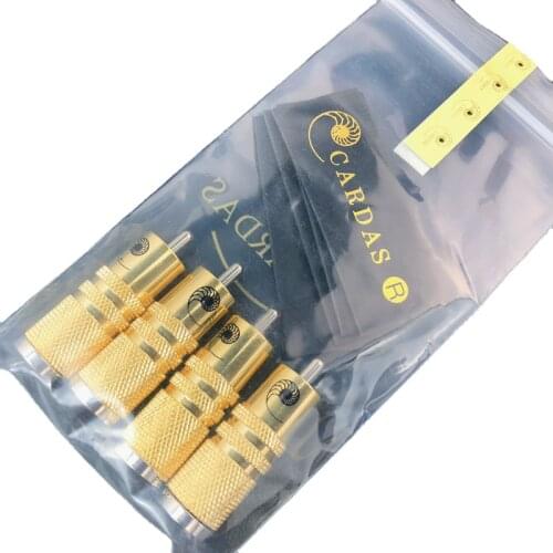 1Set /4Pcs Cardas Gold-plated RCA Male Plug Audio Cable Connector