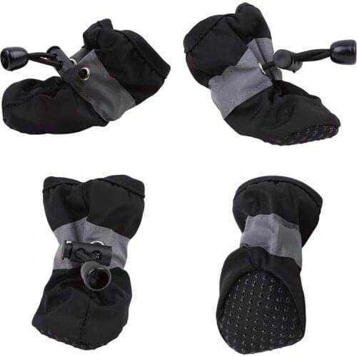 New Waterproof Pet Dog Shoes Anti-Slip Rain Snow Boot Thick Warm For Small Cats Dogs Puppy Dog Socks Booties 4Pcs