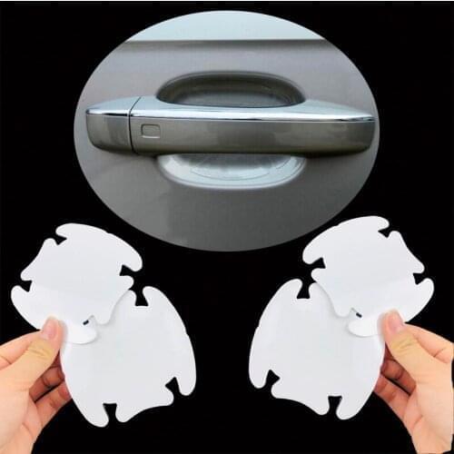 8pcs Car Door Handle Scratches Automobile Sticker For Bmw E90 E46 E39 F10 F30 F20 Audi A4 B6 A6 C6 A5 C7 B7 Opel Astra h Mazda 6
