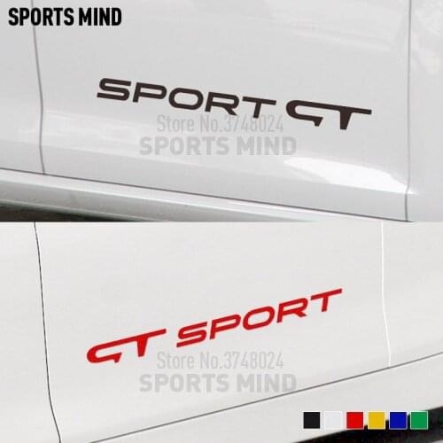 1 Pair Customizable Car Sticker GT Car-Styling For Renault Dacia Duster Megane Captur Clio Sandero Stepway Kadjar Accessories