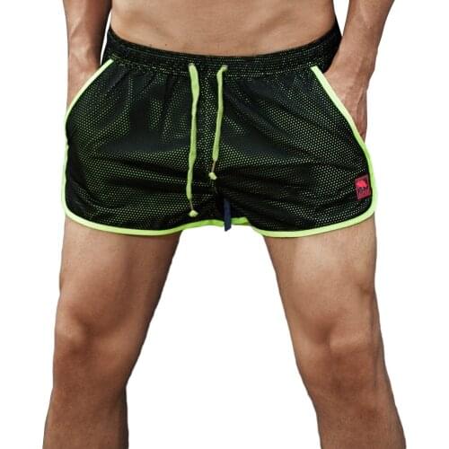 Brand Men Shorts Mesh Loose beach Short Trousers Casual Calf-Length Jogger Sweatpants Fitness Man Workout Breathable shorts