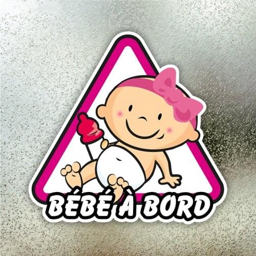 Fuzhen Boutique Decals Exterior Accessories Baby on Board In Frence Colorful Car Sticker Funny Stickers Styling Decal