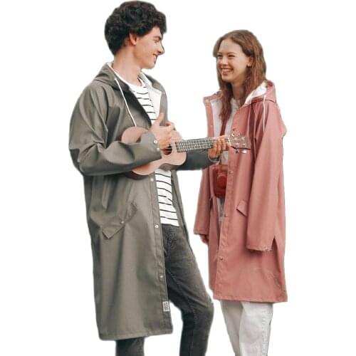Fashion Long Raincoat Womens Jacket Rain Coat Body Waterproof Windbreaker Adult Hiking Rain Poncho Men Trench Coat Men Gift