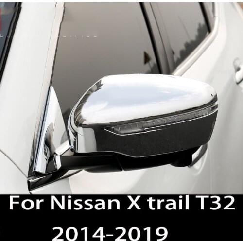 For Nissan X trail T32 X-trail 2014-2019 rearview mirror cover mirror protection decorative frame rearview mirror cover car part