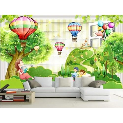 Custom photo wallpaper for walls 3 d murals Beautiful Childrens Room Rural Style Forest Tree Childrens Room Mural painting