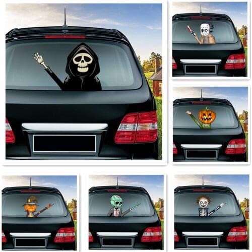 Halloween Horror Car Waving Wiper Decals Car Sticker Auto Rear Window Wiper Stickers Car Accessories Auto Decoration Car Styling