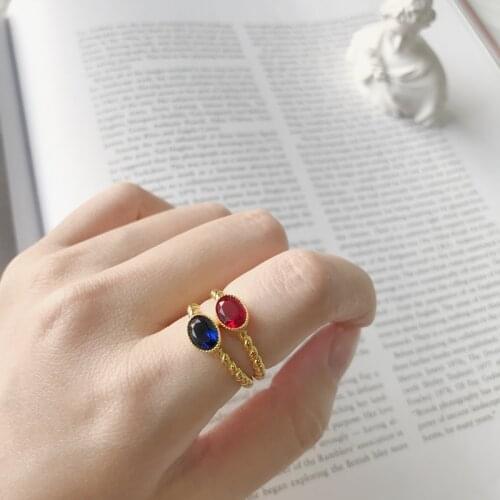 Amazing,Delicate 925 silver rings,oval gemstone Full shine,Tiny spiral opening loop rings for women,fine jewelry party Accessory