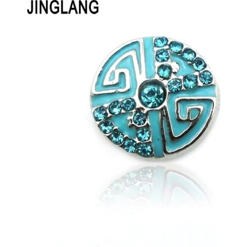 JINGLANG design Fashion zinc alloy snap button For bracelet rhinestone buttons jewelry buttons for craft Free shipping AK0090