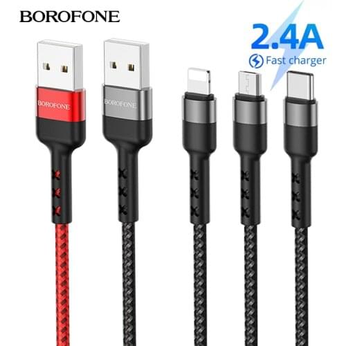 2.4A Nylon Phone Cable Quick Charge 3.0 Micro USB Type C Charger Anti-breaking Fast Charging Data Cord For iPhone 12 11 XS Max