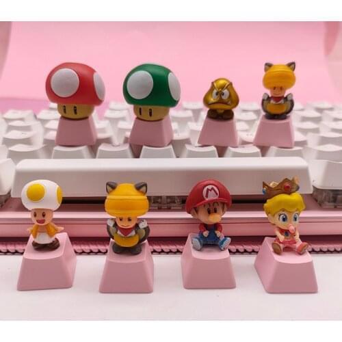 Kawaii PBT Personalized Keycaps For Mechanical Keyboard Cute Cartoon Anime Model Keycap Accessories Custom Diy Key Cap Cherry Mx