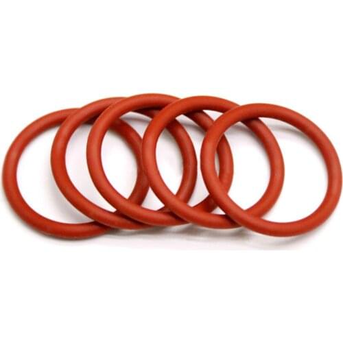 Red Food Grade Silicone O-Ring Gasket Seal Ring Outer Dia 5-80mm Wire Dia 1.5mm