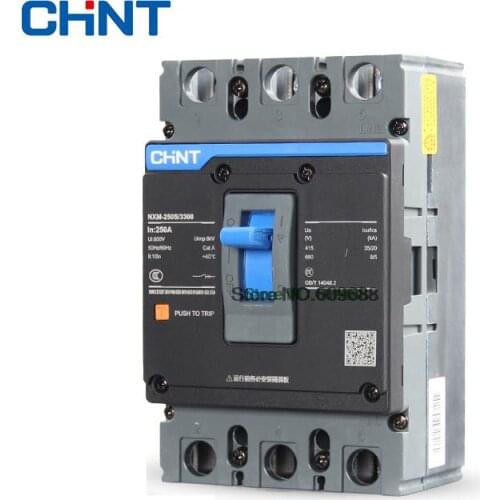 Original CHNT 50A 63A 80A 100A MCCB Molded Case Circuit Breaker Air Switch 3P NM1 NXM-50S/3300 NM1 NXM-63/3300 NM1 NXM-80S/3300