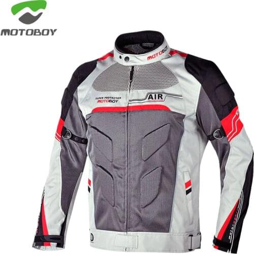 Motoboy Summer Air Mesh Motorcycle Bike Suit Ventilation Protective Protector Men Moto Gp Motorcycle Air Suit Slim Fit Jacket