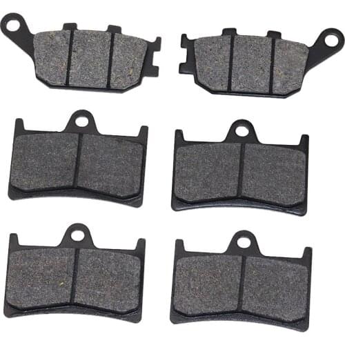Motorcycle Semi-metal Sintered 6 Pcs Semi-Metallic Front Rear Brake Pads For YAMAHA FZ1 1000 Fazer ABS 2006 - Up