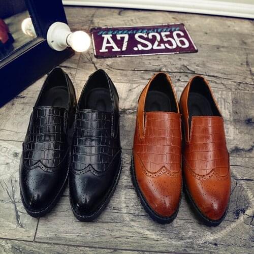 Brand mens shoes natural leather mens shoes 2019 spring and autumn fashion new waterproof breathable social leather shoes