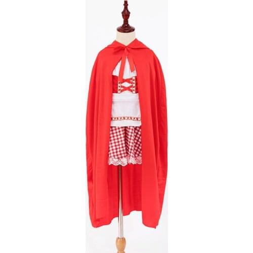 New Cute Girl Little Red Riding Hood cloak Costume For Children Halloween Carnival Party Baby Girls Cosplay Costume