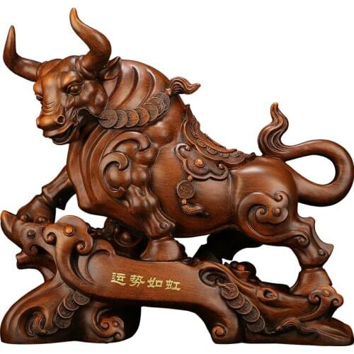 Fortune Like Rainbow Cow Ornaments Wall Street Living Room Company Table Office Opening Decoration Home Zodiac Gift