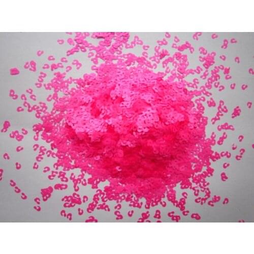 Solvent Resistant Glitter Neon Pink Leopard Spot shape Glitter 3.0MM Size Glitter for nail Art Decoration makeup